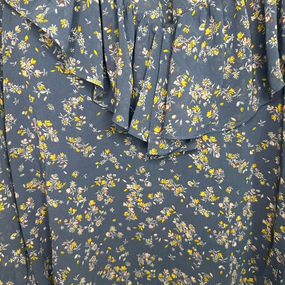 NWT 1. State•Nordstrom Floral Ruffle Collar Blouse Size Large - Picture 6 of 15